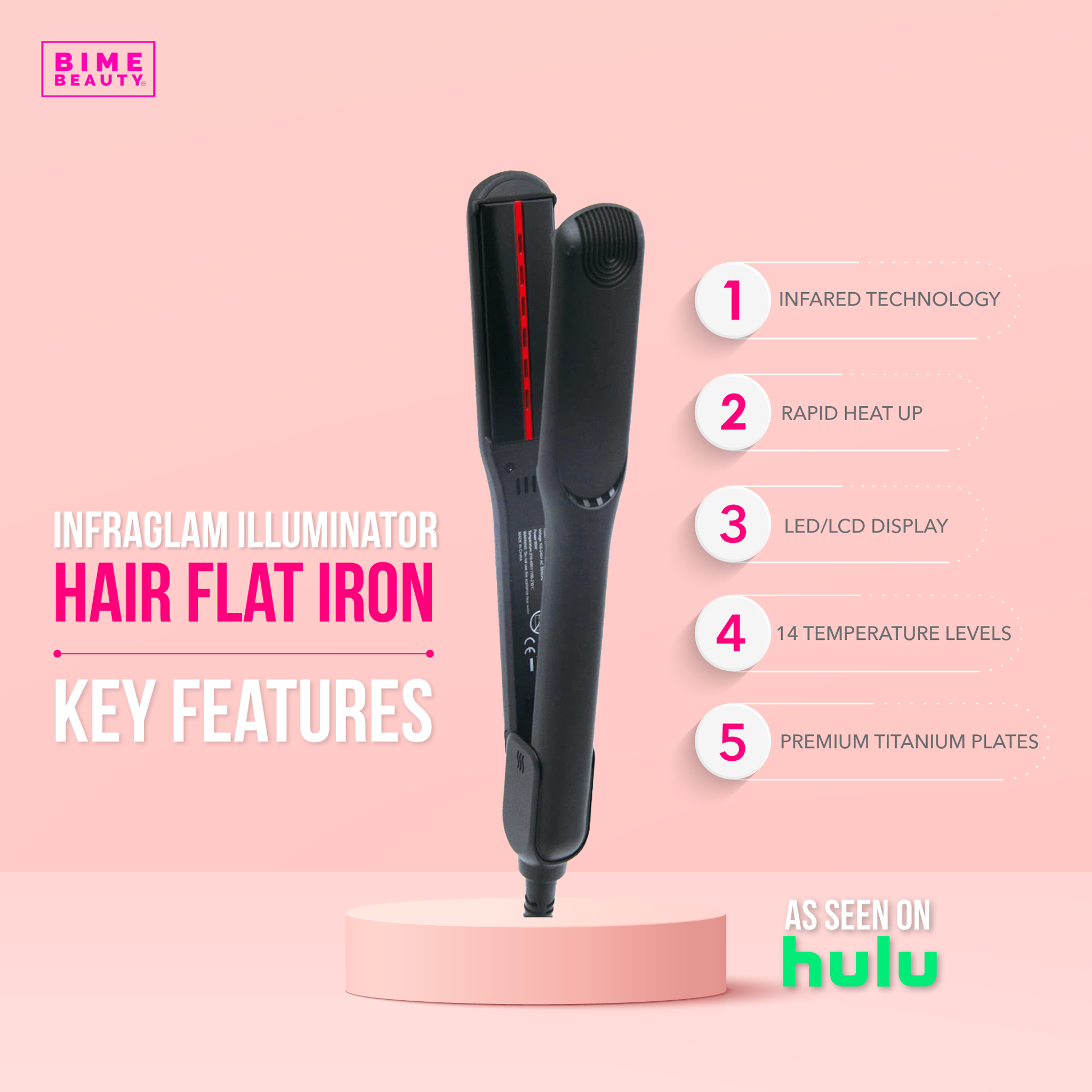 InfraGlam Hair Illuminator Iron by BimeBeauty