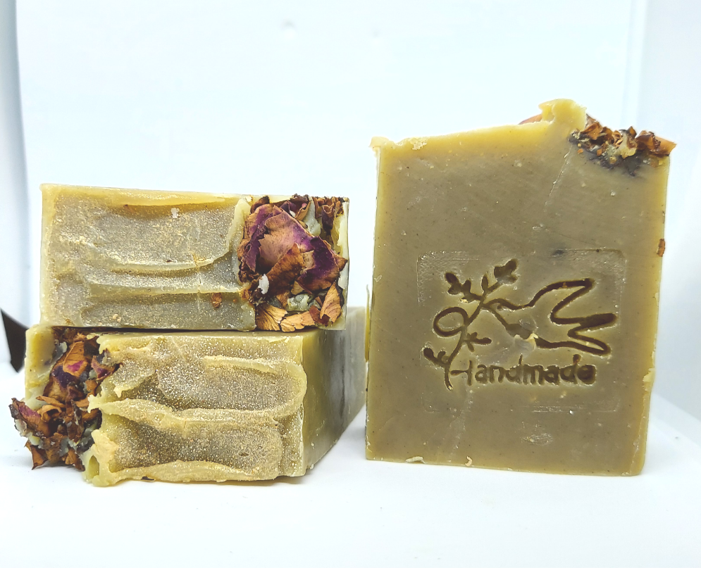 Cecile's moringa rose soap bars