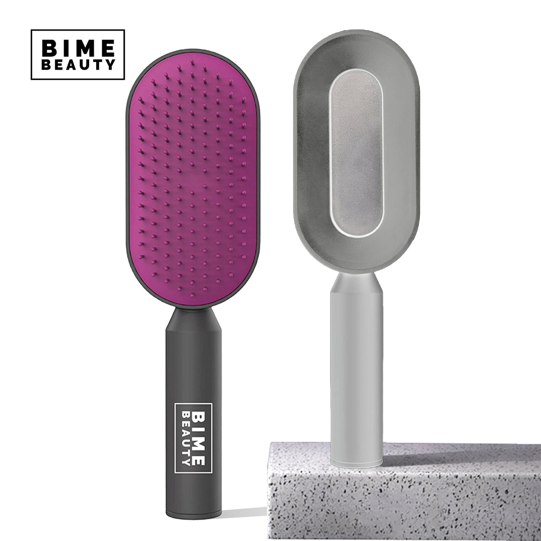 Bime Beauty self-cleaning brush front and back