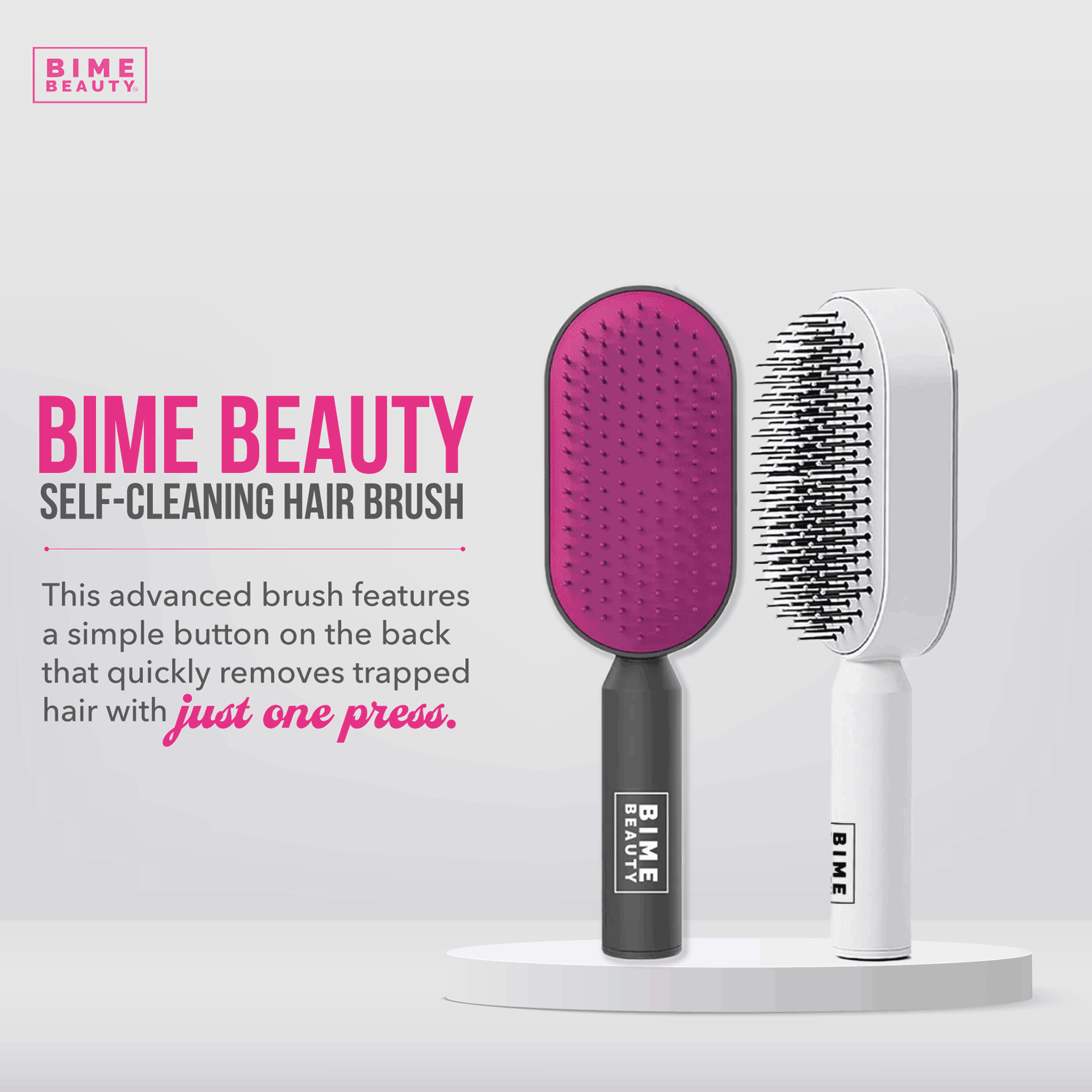 Self-Cleaning Hair Brush by BimeBeauty